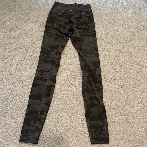 Lululemon Align Pant *Full Length 28" Incognito Camo Multi Gator Green SoulCycle - Picture 3 of 6
